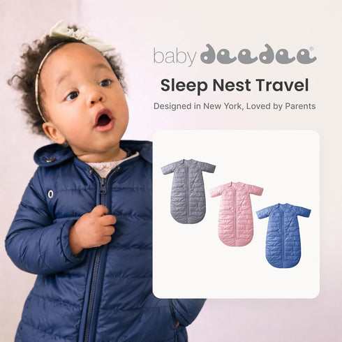 3.5 18-36 Baby Deedee Sleep Nest Travel - TOG Quilted Sleep Sack with Removable Sleeves, Unisex Travel Wearable Blanket