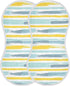 decor gift 4 Pack 22x11in Cotton Muslin Burp Cloths Easy Care Gray Blue and Pale Yellow Stripe Pattern Baby spit up