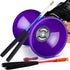Pro Diabolo Yoyo Triple Bearing Chinese Yoyo, 5” Purple Diabolo Toy for Kids and Adults, Includes 2 Carbon Sticks & Bag