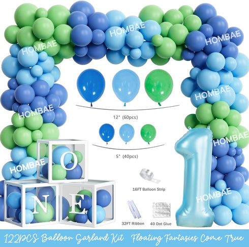 Hombae 1st Ofishally One Birthday Decorations, Gone Fishing Party Decorations Backdrop, The Big One Backdrop Balloon