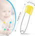 DF DUALFERV 110 2.1 Inch 5 Pcs Stainless Steel Diaper Pins, Baby Diaper Pins for Cloth Diapers, Plastic Head Baby