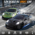 Aka Supaku 1:24 4WD Light,2.4GHz 20KM/H RC Drift Car, Remote Control Cars Vehicle with LED High Speed RC Cars with Two