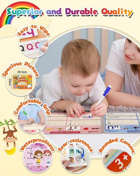 37 3-8, Baobrava Preschool Learning Activities, Themes Tracing Activity Books Ages Toddler Handwriting Practice, Letter