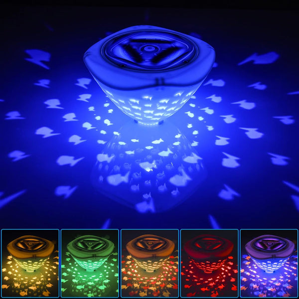 Bathtub Floating Light, Swimming Pool Lights with Colorful Fish Pattern for Bathroom
