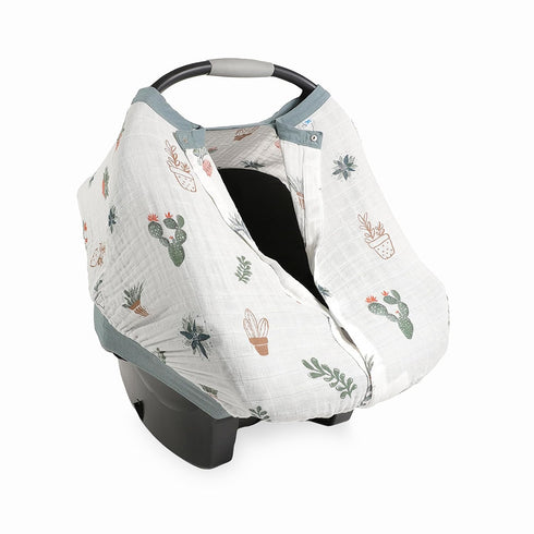 Little Unicorn Baby Car Seat Canopy | Soft & Breathable Muslin Fabric | Magnetic Closure Cover & Universal Fit |