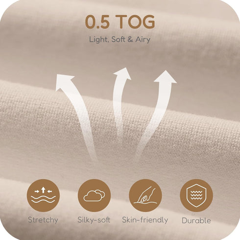 TOTCHILL 0.5 0-3-6-12-24M-4T, 3-Pack Baby Sleep Sack TOG, Lightweight Breathable Wearable Blanket with Zipper