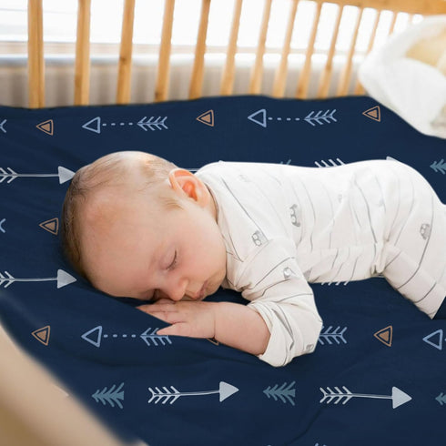 SANDJEST Baby Blanket for Boys, Double Layer Dotted Backing - Arrows Printed 30 x 40 Receiving Blankets for Infant