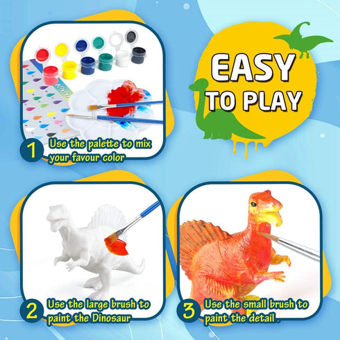 Set 10 5, 6, 7, 8 BAODLON Kids Arts Crafts Dinosaur Toy Painting Kit - Dinosaur Figurines, Decorate Your Dinosaurs