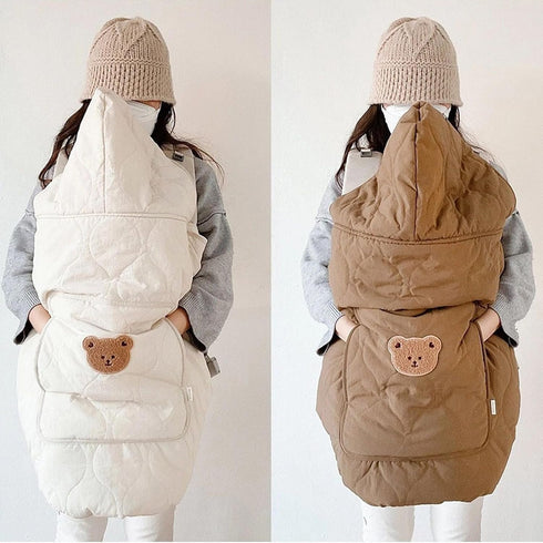 Vomeko Baby Carrier Winter Cover,Windproof Universal Hoodie All Season Carrier Cover,Universal Baby Carrier Cover