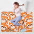 siphylline 52" 34" Cartoon Cute Fox Orange Extra Large Resuable Baby Bed Pad Highly Absorbent Potty Training Pads