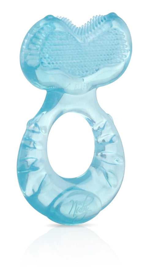Nuby Silicone Teether with Hygienic Case - Colors Vary