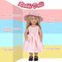 Doll Clothes and Accessories 3 Pc. Set includes Pink Skirt, Hat, White Underwear, Fashionable Dress Set for Baby Dolls
