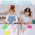FIIOEOY 3 4 5 6 7 8 Snow Sensory Bin, Play Sand Art Kit for Kids with Sensory Sand, Arctic Animal Figures, Winter