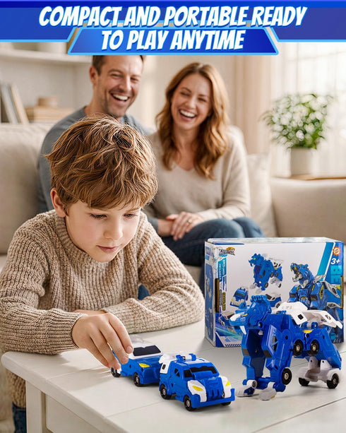 2 3+, Collision Transforming Dinosaur Car Toy, Crash & Transform Magnetic Cars Transform into Dinosaur Toys, Dino Robot