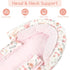 2 1 GFU Baby Car Seat Head Support for Newborn, in Infant Car Seat Head Body Support with Strap Pads, Soft Stroller