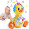 Musical Baby Toys Duck, Infant Tummy Time Toys for 0-12 Months, Crawling Dancing Light Up Learning Gifts