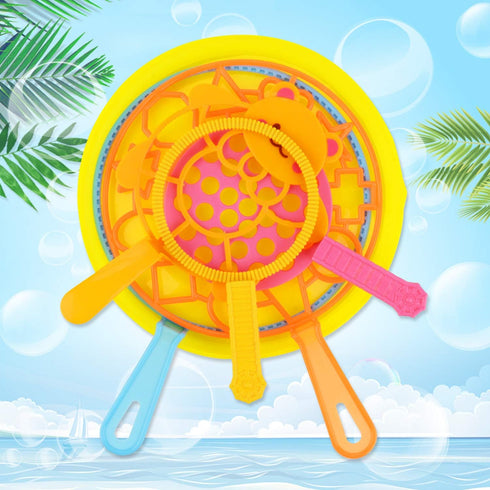 B bangcool Bubble Wands Set - Funny Bubbles Maker with Tray, Big Bubbles for Outdoor Playtime & Birthday Parties