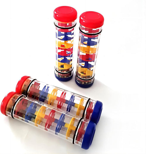 Rainmaker Stick, 2Pcs Rain Stick Shaker Music Sensory Auditory Instrument for Babies and Kids, 8 Inches
