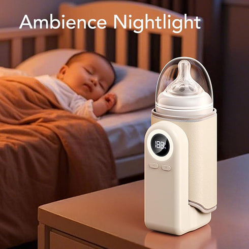 Sunisfa 10000mAH Portable Bottle Warmer, Fast Heating Adjustable Teperature Rechargeable Travel Baby Milk Water Warmer