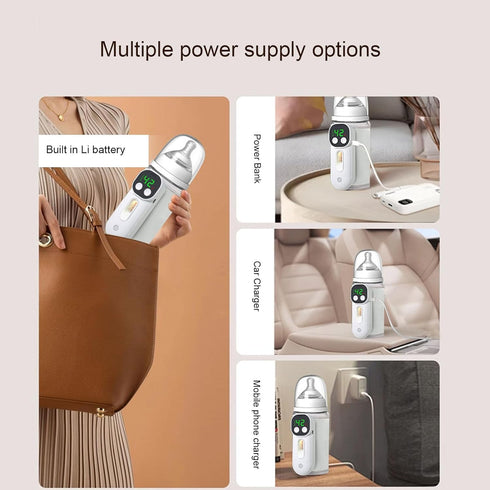 Luqeeg Bottle Warmer, Fast Infant Milk Warmer with LED Display Accurate Temp Control Defrosting Sterili Zing