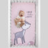 Little Love By Nojo Sweet Deer, Grey, Pink, White "Laugh Play And Be Happy" Photo Op Fitted Crib Sheet, Pink, Grey