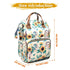 LIMHOO Backpack, Floral Diaper Bag Waterproof Baby Care Bag, Women Travel Baby Nappy Changing Bag (White)