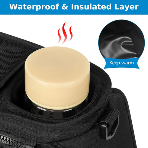 Accmor Universal Stroller Organizer with Insulated Cup Holder, Detachable Phone Bag & Shoulder Strap, Fits Uppababy,