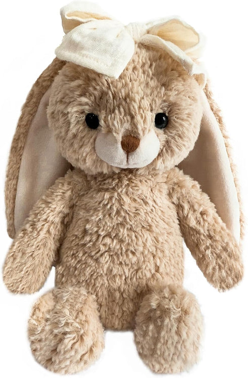 Bunny Stuffed Animal Soft Rabbit Cuddly Toy 8'' Long - Eared Brown