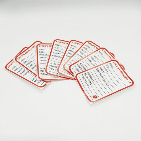 (8 Pack) Remarkable Infant I.C.E. (in Case of Emergency) Car Seat Sticker Safety Information - Child Emergency Contact