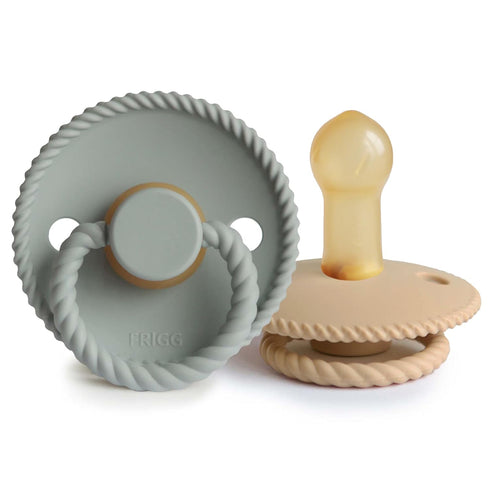 FRIGG Rope Natural Rubber Baby Pacifier | Made in Denmark | BPA-Free