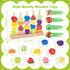Appoft 2-5 2 3 4 5 2-4 Montessori Wooden Beads Mastery Kit: Fine Motor Skills Builder for Toddlers Stacking Blocks