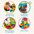 Battat Plastic Toy Cars - 6-Pack with Storage Bag, Colorful Toddler Trucks, Easy to Clean, Mini Monster Trucks for 2+