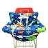 HIVVI 2-in-1 Portable Grocery Cart Seat Cover and Baby Highchair Cover (Navy Blue Dinosaur)