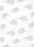 Set Lilac Elephants Cotton Flannel Burp Cloths for Babies - One Size