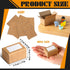 80 Sets 1: 12 Packaging Teenyyou Mini DIY Shipping Boxes with Shipping Labels Miniature Brown Corrugated Cardboard
