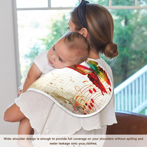 YETTASBIN Butterfly Muslin Baby Burp Cloth, Super Soft Absorbent Cotton Burp Rag Baby Bibs Feeding Cloth for Newborn