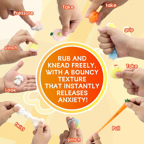 Yidayes 11pcs Pack,Fidget 4-8 8-12 Squishy Toys Include taba Squishies Party Favors for Kids Treasure Box Toys