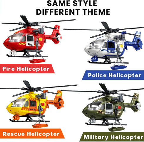 CSDCSD 3 4 5 6+ Rescue Transport Helicopters Kids Toys,Helicopters Toy with Crane and Transport Racks,Gifts for Age