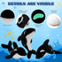 6 10 Tezituor Pcs Orca Stuffed Animals, Soft Orca Whale Plush Toy Glow in The Dark, Stuffed Killer Whale Birthday Party