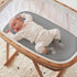 2 Pack, 100% Muslin Bassinet Fitted Sheets Cotton Baby Cradle Sheets in Solid Green & Gray, Soft Breathable Mattress