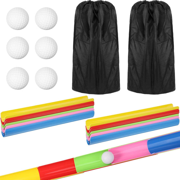 Team Building Activities Kit for Adults and Teens, Group Learning Exercise Games with Half Pipes Golf Balls Storage