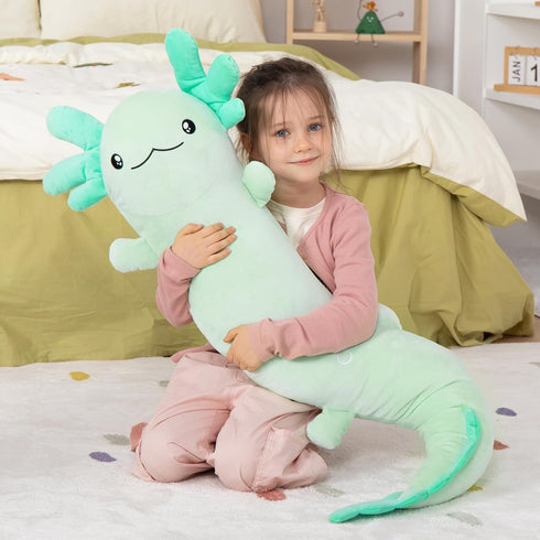 MaoGoLan Giant Axolotl Plush Stuffed Animal,Big Axolotl Plush Pillow Toy for Kids Girl Boy,Jumbo Stuffed Salamander