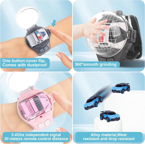 SitertCF 2.4 Watch Remote Control Car Toy for Kids,New Mini Ghz Racing Game Wrist Cars Easter Toy with LED