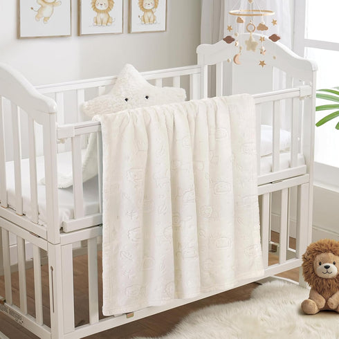 3D Cozy (30x40 Inches, BORITAR Fleece Baby Blanket Animal Blanket, Ultra Soft Fluffy Baby Blankets for Boys Girls