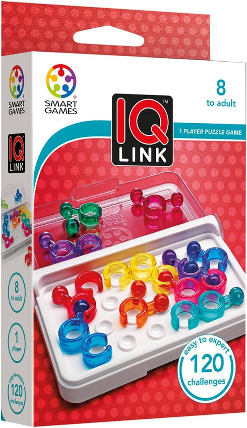 8 SmartGames IQ Link, a Travel Game for Kids and Adults. A STEM-Focused Cognitive Skill-Building Brain Game - Brain