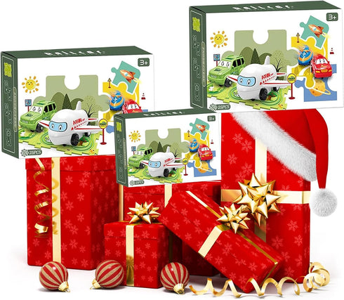 Wercow 25Packs Set, Set, Set, Puzzle Racing Children's Racing Track Dinosaur Puzzle Puzzle Racing Track Car Game Puzzle