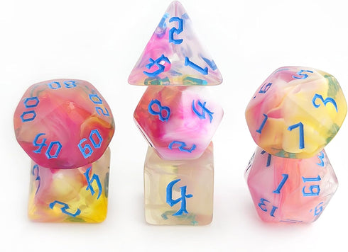 Pink D&D Dice Set: Polyhedral Dice for DND, COC, TTRPGs, and Dungeon and Dragons
