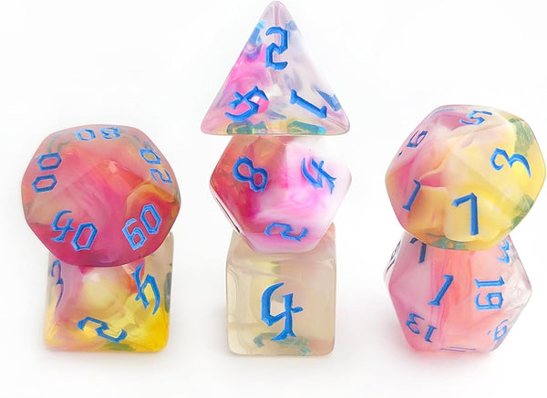 Pink D&D Dice Set: Polyhedral Dice for DND, COC, TTRPGs, and Dungeon and Dragons