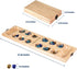 AMEROUS Wooden Mancala Board Game Set - Folding Board with 72+8 BONUS Multi Color Glass Stones, Portable Travel Game