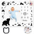 Bear Baby Blanket - Baby Monthly Milestone Blanket for Boys, Includes Felt Frame, Month Blanket Baby Shower Baby